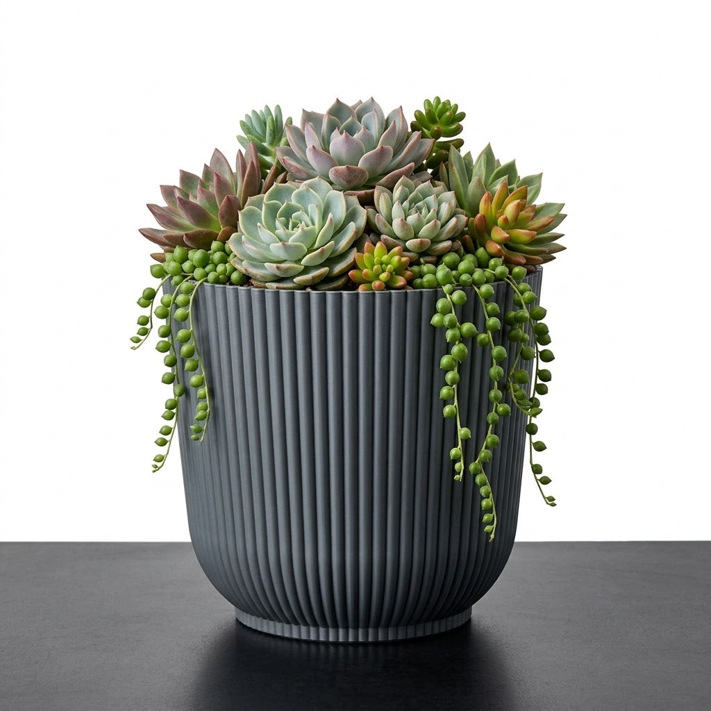 Flower Pot Assorted Colours 20x22x22cm 331g SKU 8234