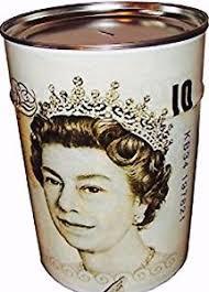 MTL250 Large Pound Note Coin Money Tin Box 17 x 22cm Assorted Designs King / Queen 2296 / TIN006 A