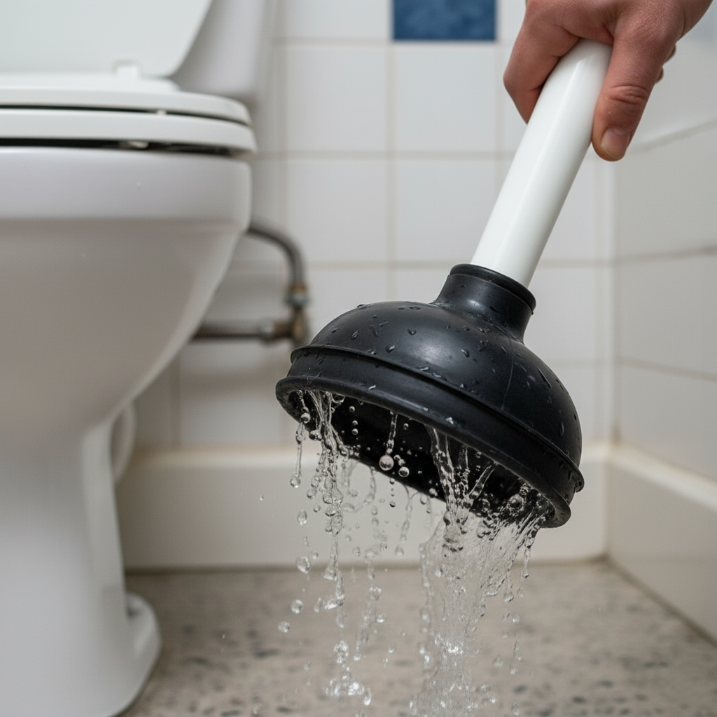 Heavy Duty Bathroom Toilet Plunger Drainer Plastic Stick CK4068 A (Parcel Rate)