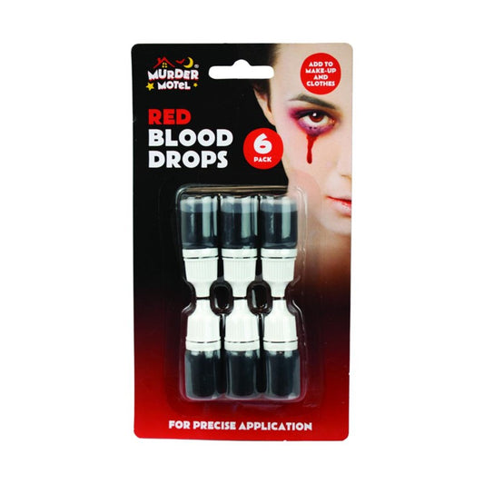 Halloween Fancy Dress Fake Red Blood Drops Pack of 6 316476 (Large Letter Rate)