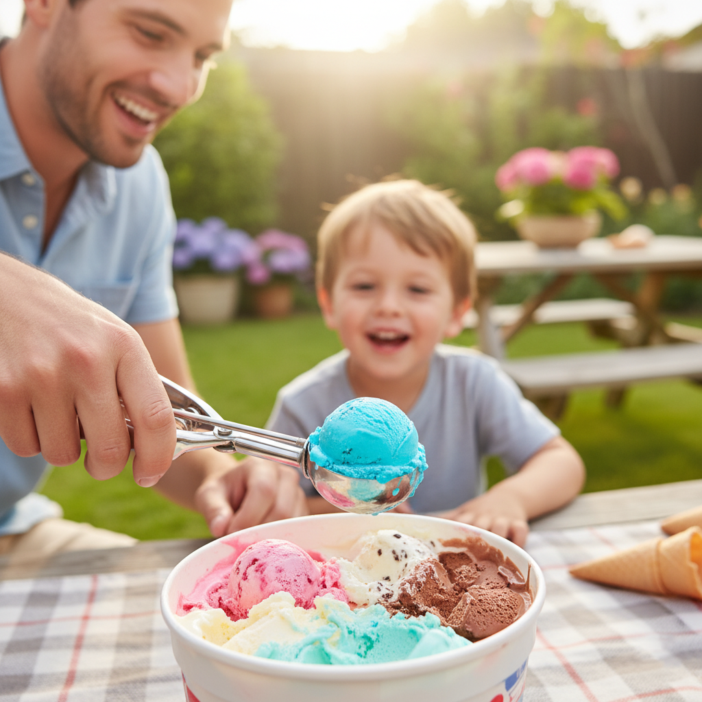 High Quality Modern Ice Cream Scoop Stainless Steel 5cm 0115/2275 (Parcel Rate)