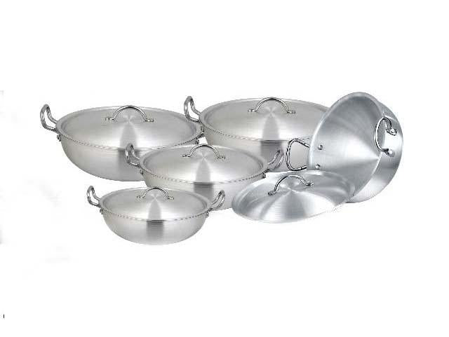 CUTE Metal Wire Handle Karahi Wok Pan Set of 5 Assorted Sizes 1 - 5 CUTEK5 (Big Parcel Rate)