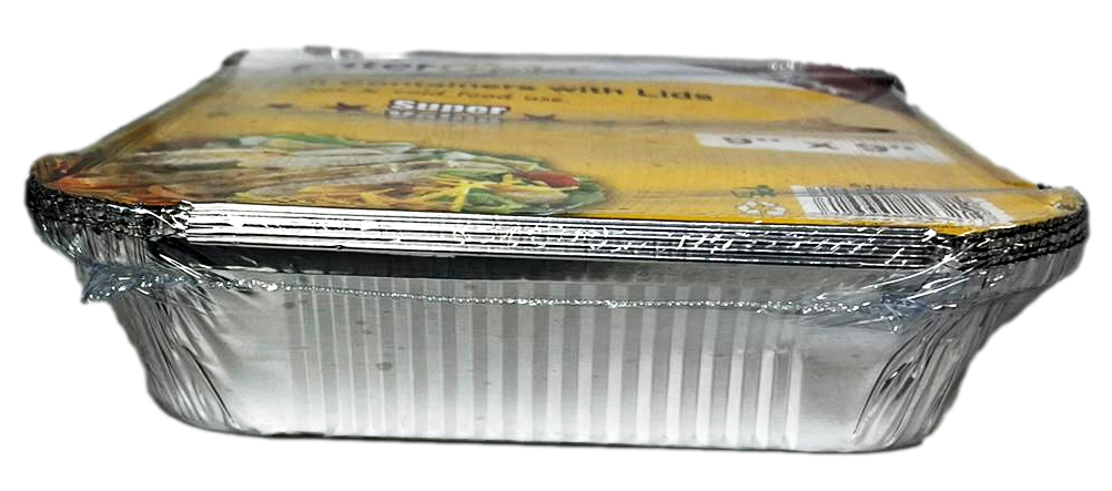 Aluminium Foil Food Containers 9 x 9" Pack of 5 ST2321