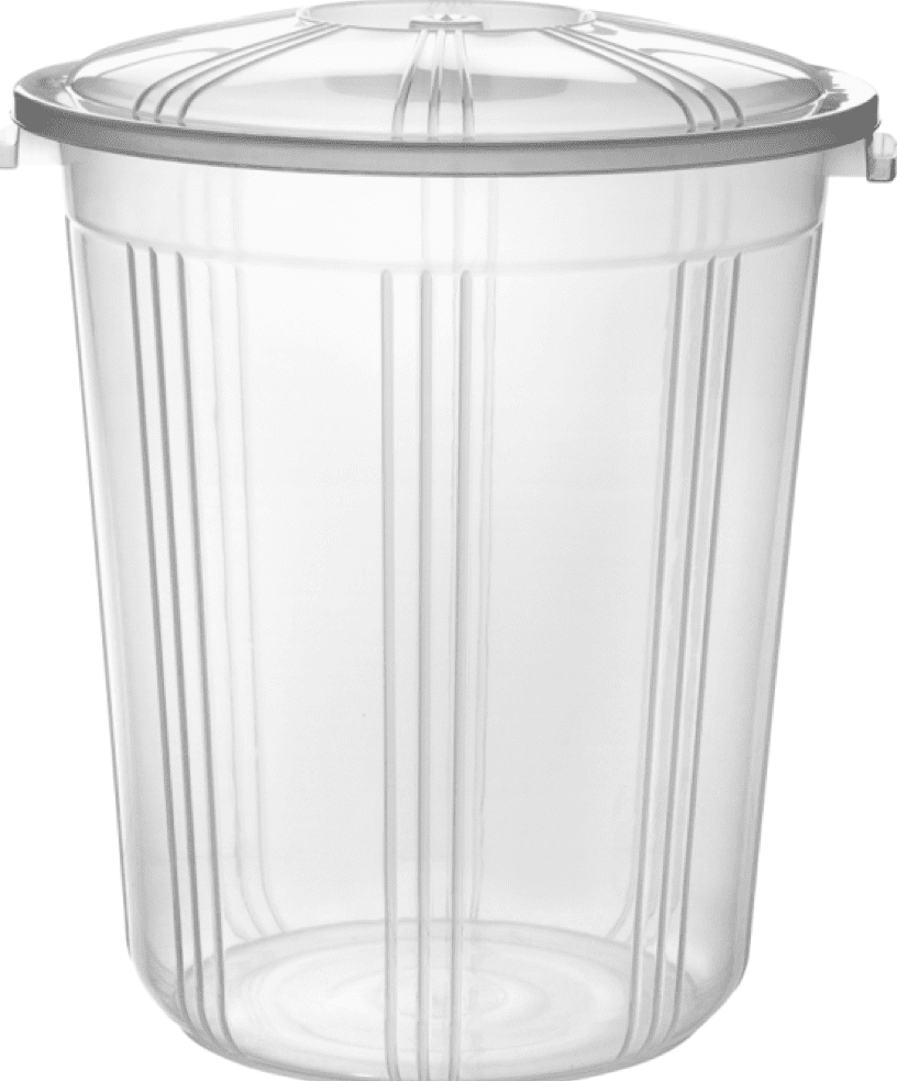 Clear Plastic Storage Bin Bucket with Lid 50 Litre AK556 / AK249 (Big Parcel Rate)