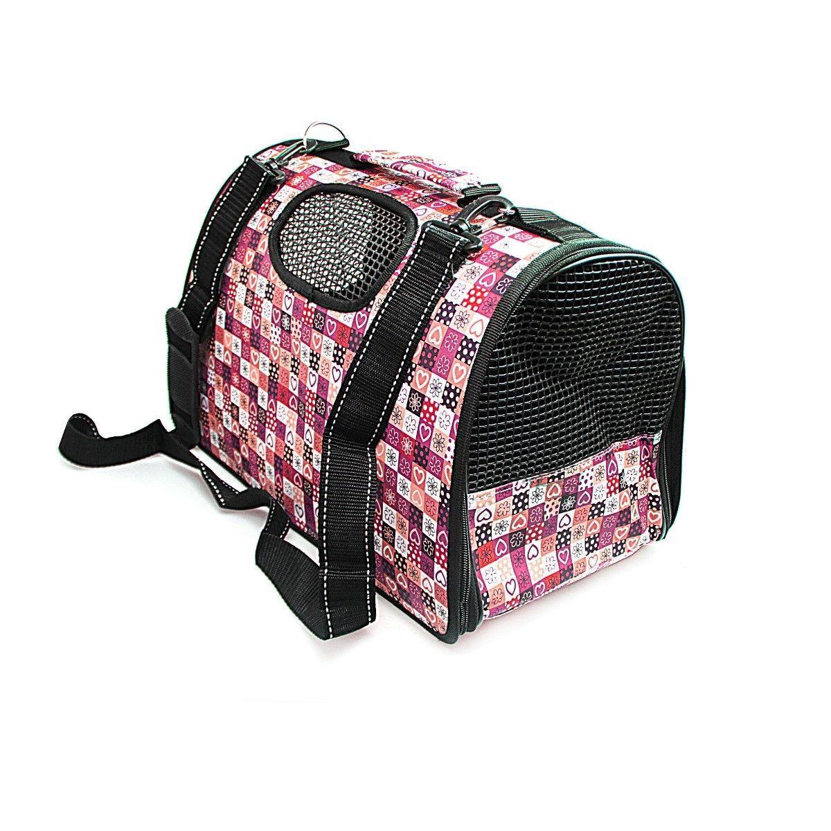 Pet Dog Cat Foldable Carry Case with Handle and Printed Design 47 x 30cm Assorted Designs 0080 (Parcel Rate)