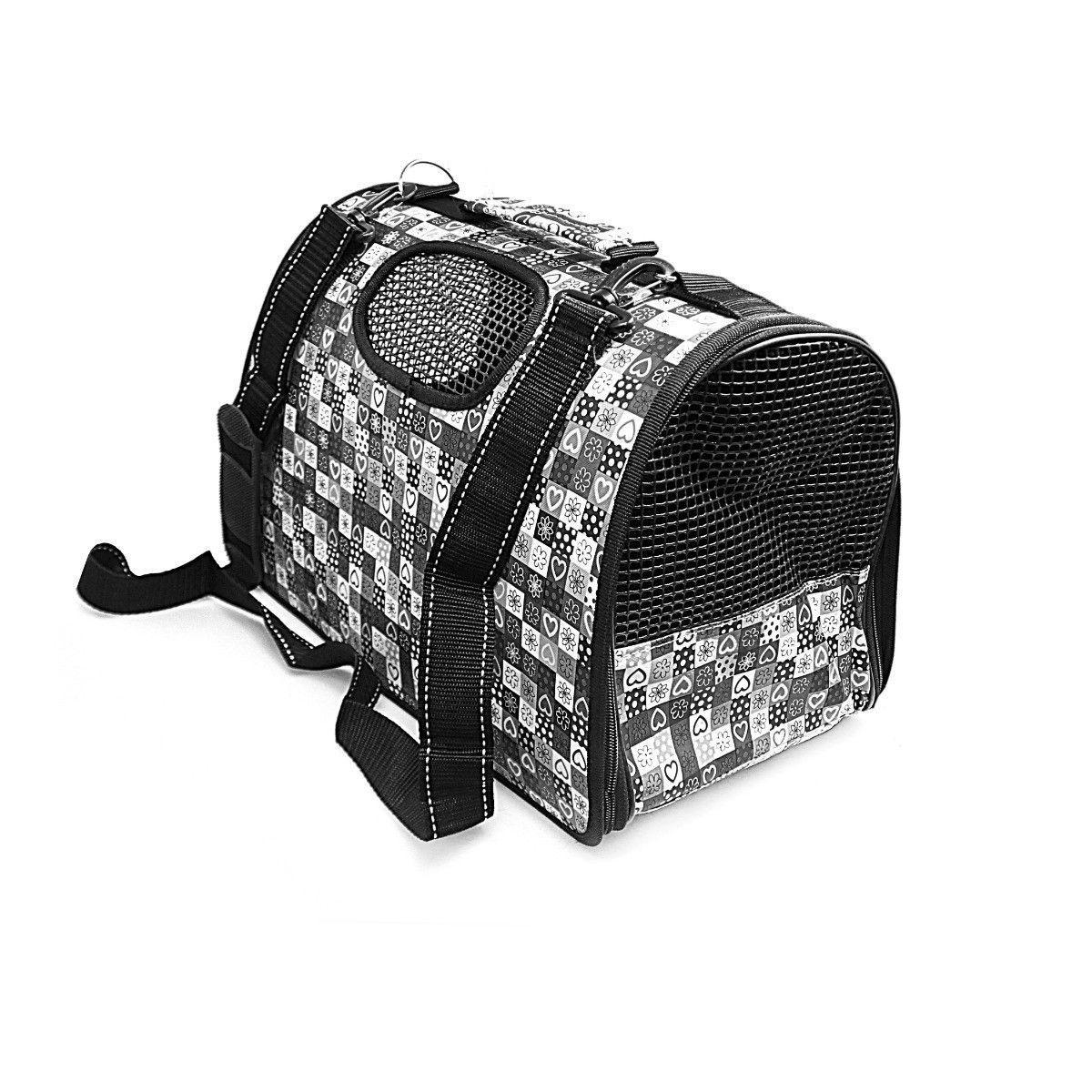 Pet Dog Cat Foldable Carry Case with Handle and Printed Design 47 x 30cm Assorted Designs 0080 (Parcel Rate)