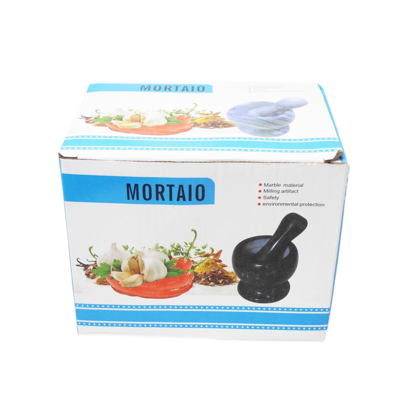 Spice Grinder Mortar and Pestle Crushing Bowl and Stick Assorted Colours 3675 (Parcel Rate)