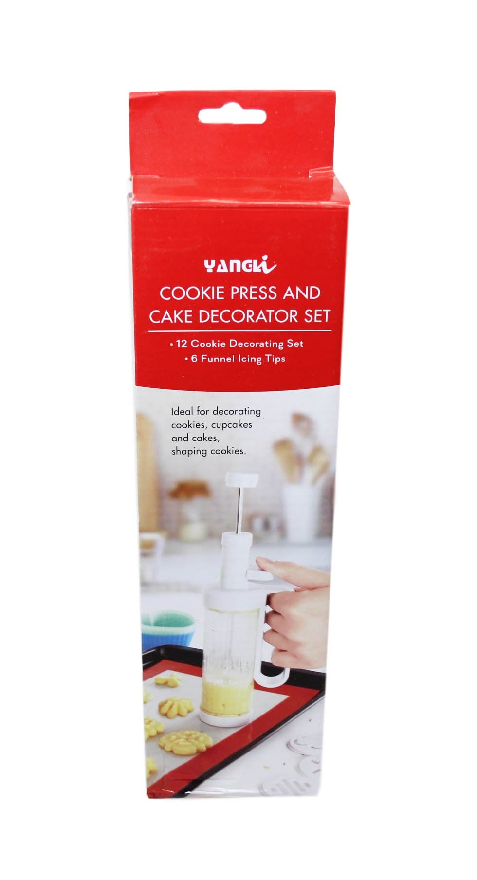 Plastic Cookie Press and Cake Decorator Set of 12 4160 (Parcel Rate)