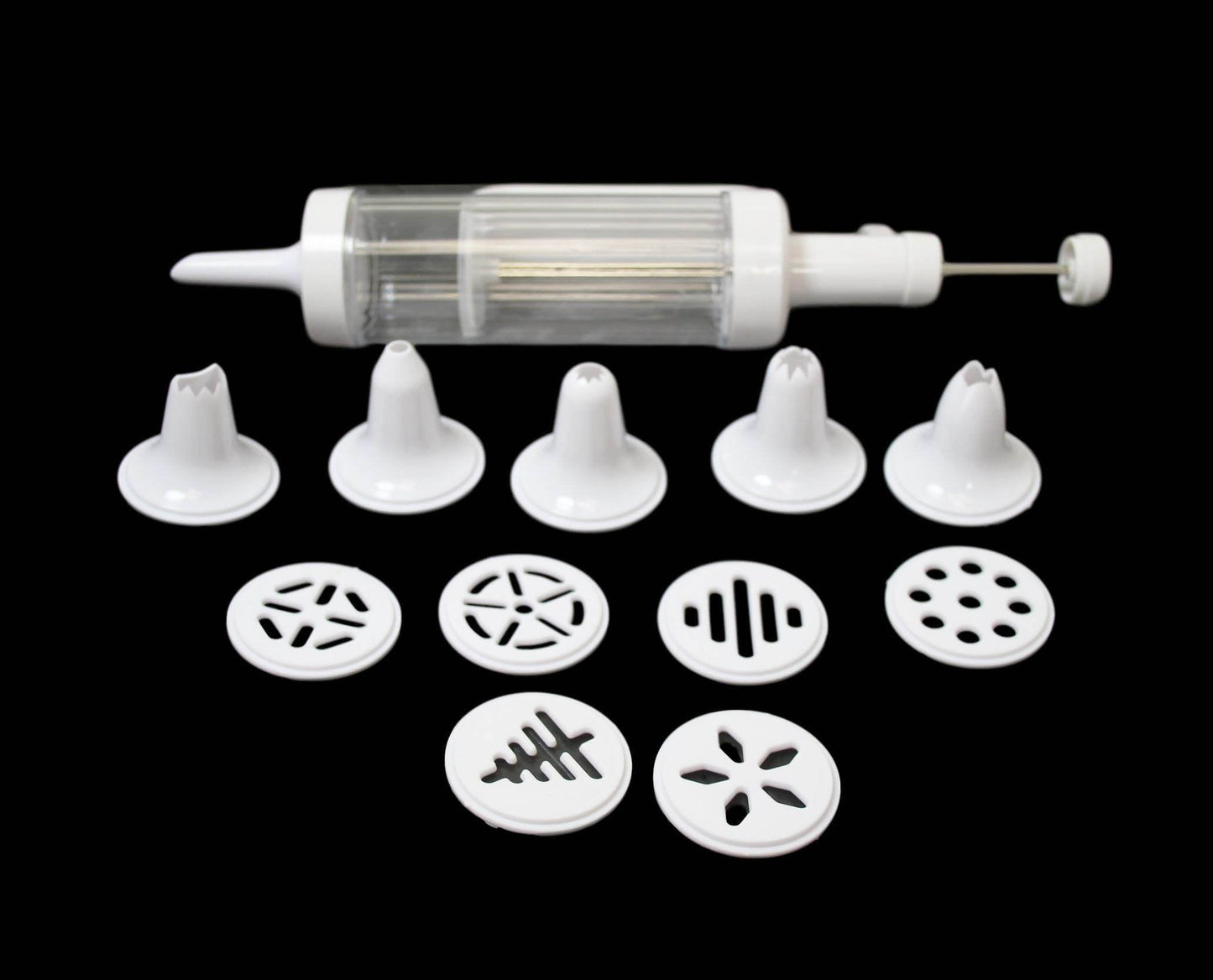 Plastic Cookie Press and Cake Decorator Set of 12 4160 (Parcel Rate)