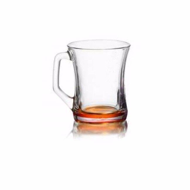 Zen Coral Glass Mugs Set of 6 ZEN313EC