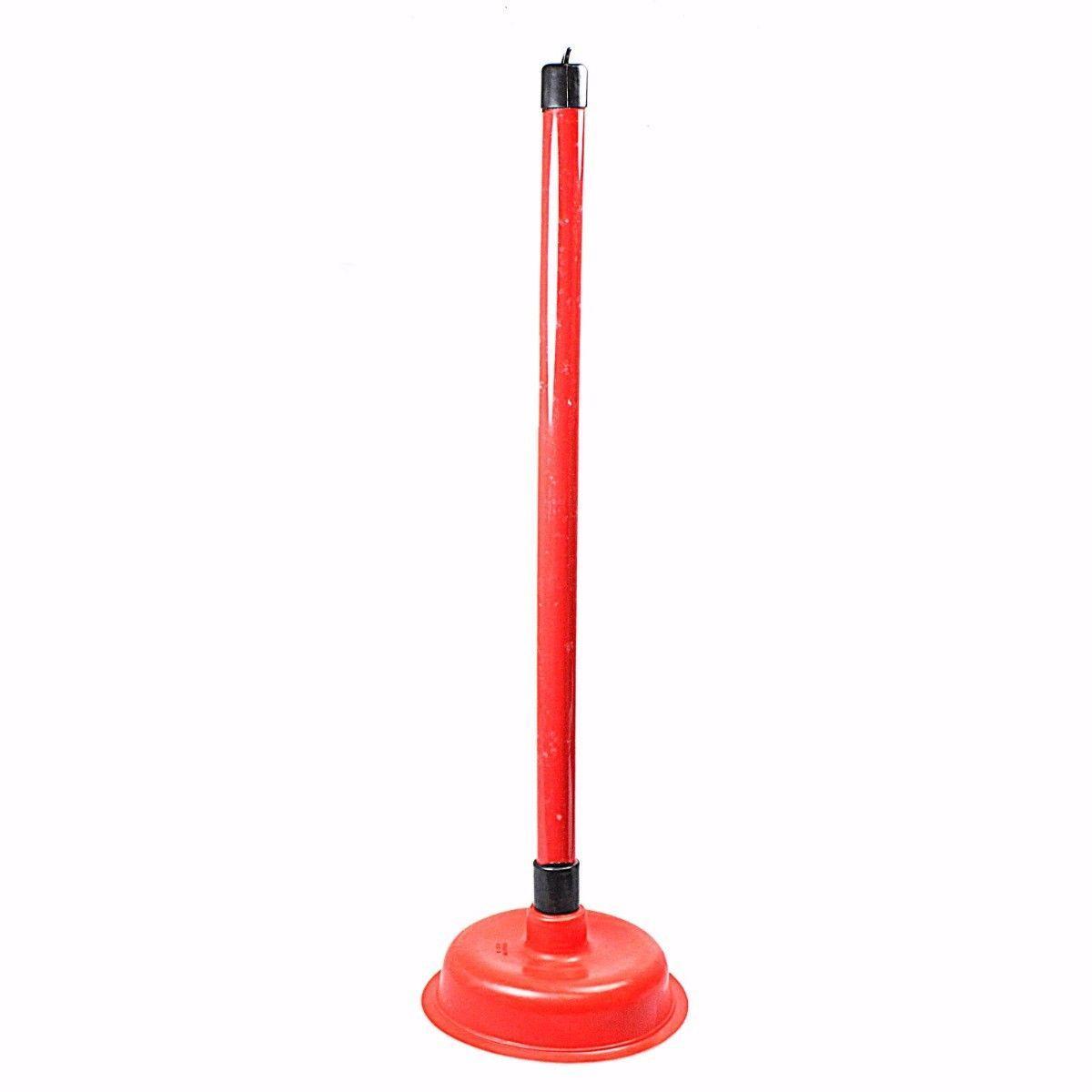 Bathroom Heavy Duty Plunger With Stick in Red 2575 A