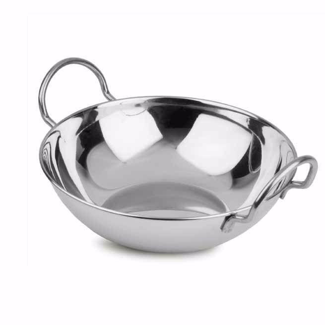 Stainless Steel Indian Curry Food Serving Dish with Handle 21cm 3008/4783 (Parcel Rate)