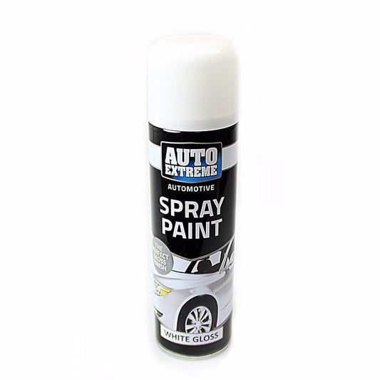 250ml White Gloss Spray Paint Aerosol Can Auto Extreme Metal Wood 1902
