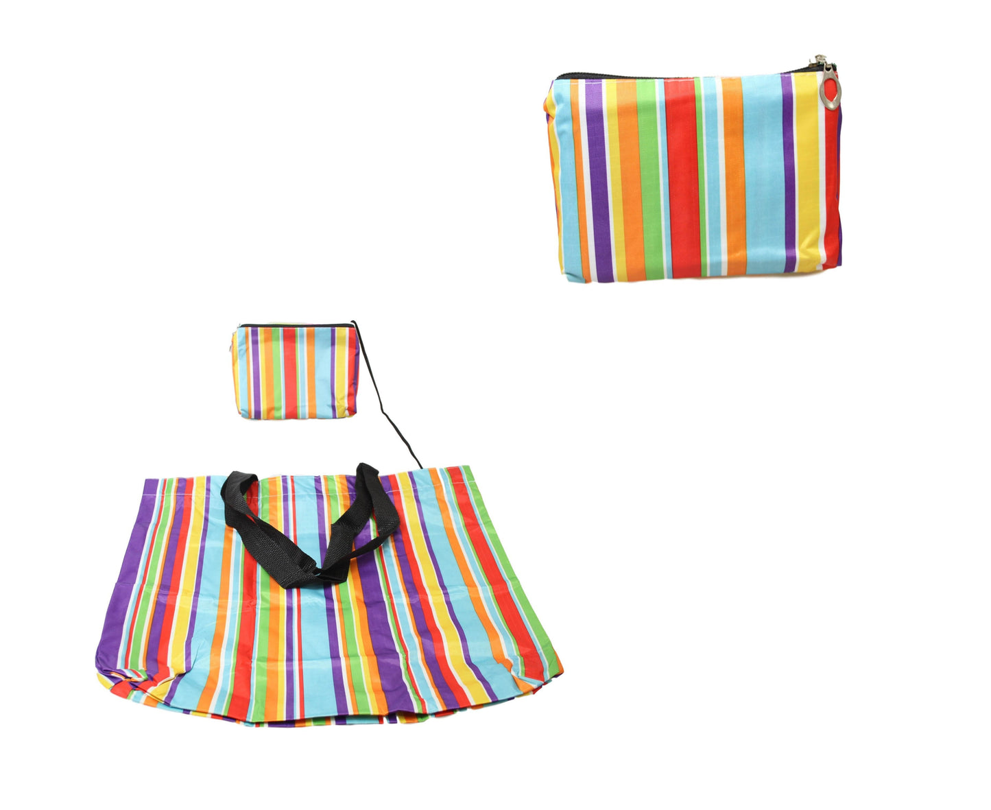 Expandable Plastic Shopping Bag 16cm x 12cm/ 44cm x 30cm Assorted Colours and Designs 5925 (Large Letter Rate)p