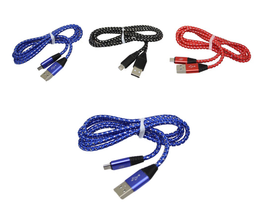 Phone Charger Cable Micro USB Assorted Colours 6388