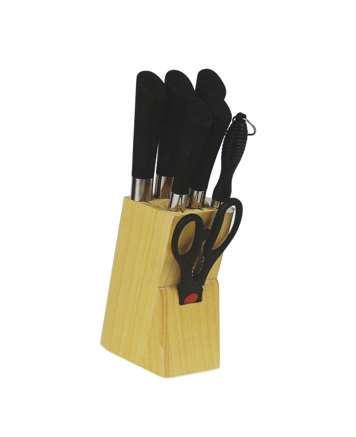 SQ Professional Stainless Steel Knife Set of 8 including Block and Scissors 8888