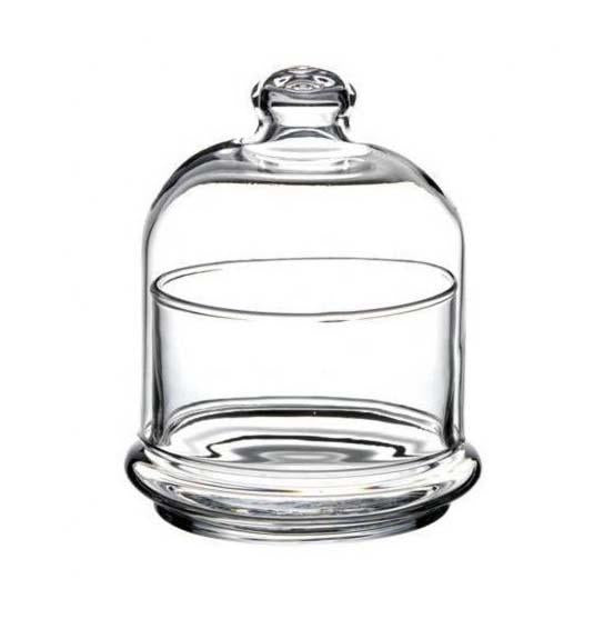 PB Glass Villa Patisserie Serving Bowl Butter Dish with Dome Small 76mm / 220ml 98973 (Parcel Plus Rate)