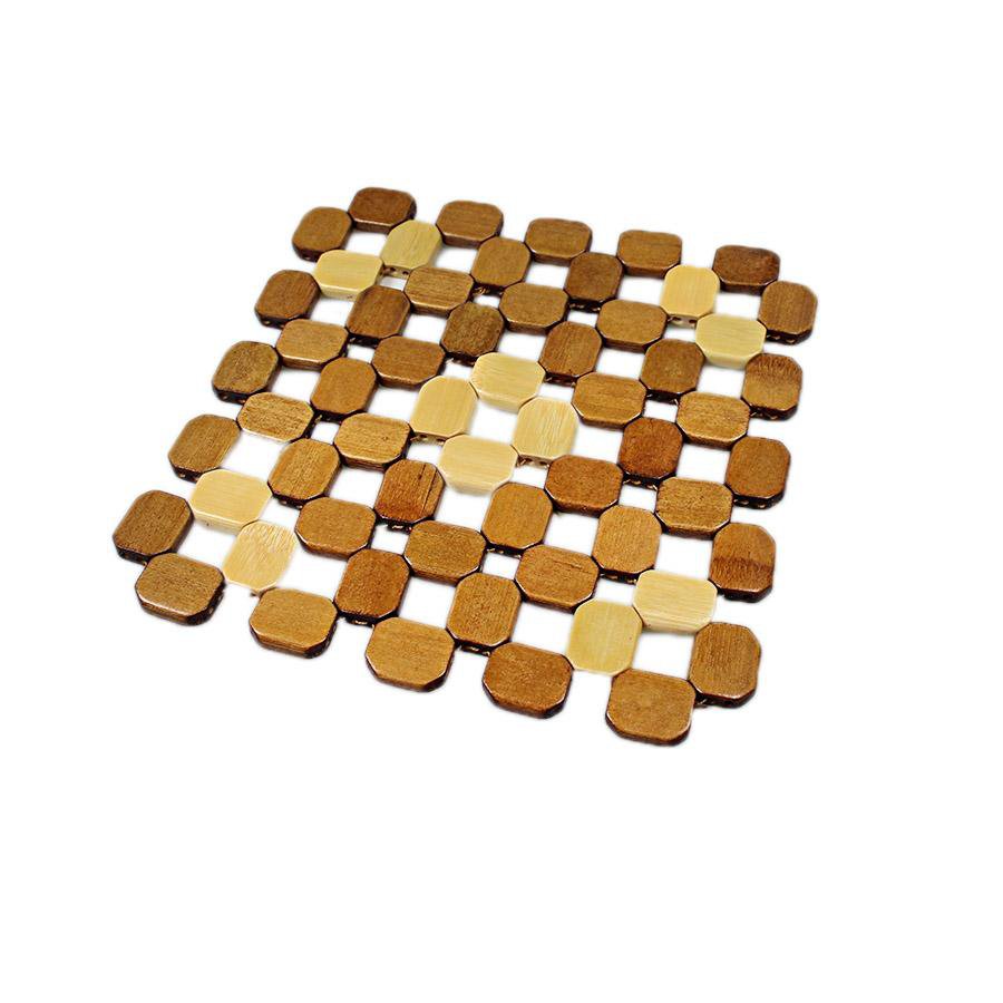 Wooden Bamboo Pan Coaster Trivet 19 x 19 cm 0310 – [C2] MM STORE LTD