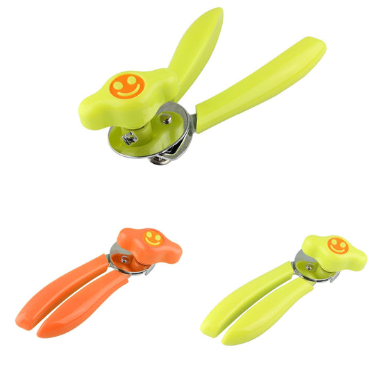 Kitchen Can Opener with Smiley Face Design Plastic Handle Assorted Colours 0108 / 3236 (Parcel Rate)
