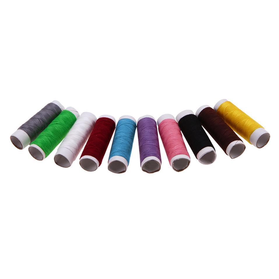 Sewing Cotton Reel Needle Thread Pack of 10 Assorted Colours 0648