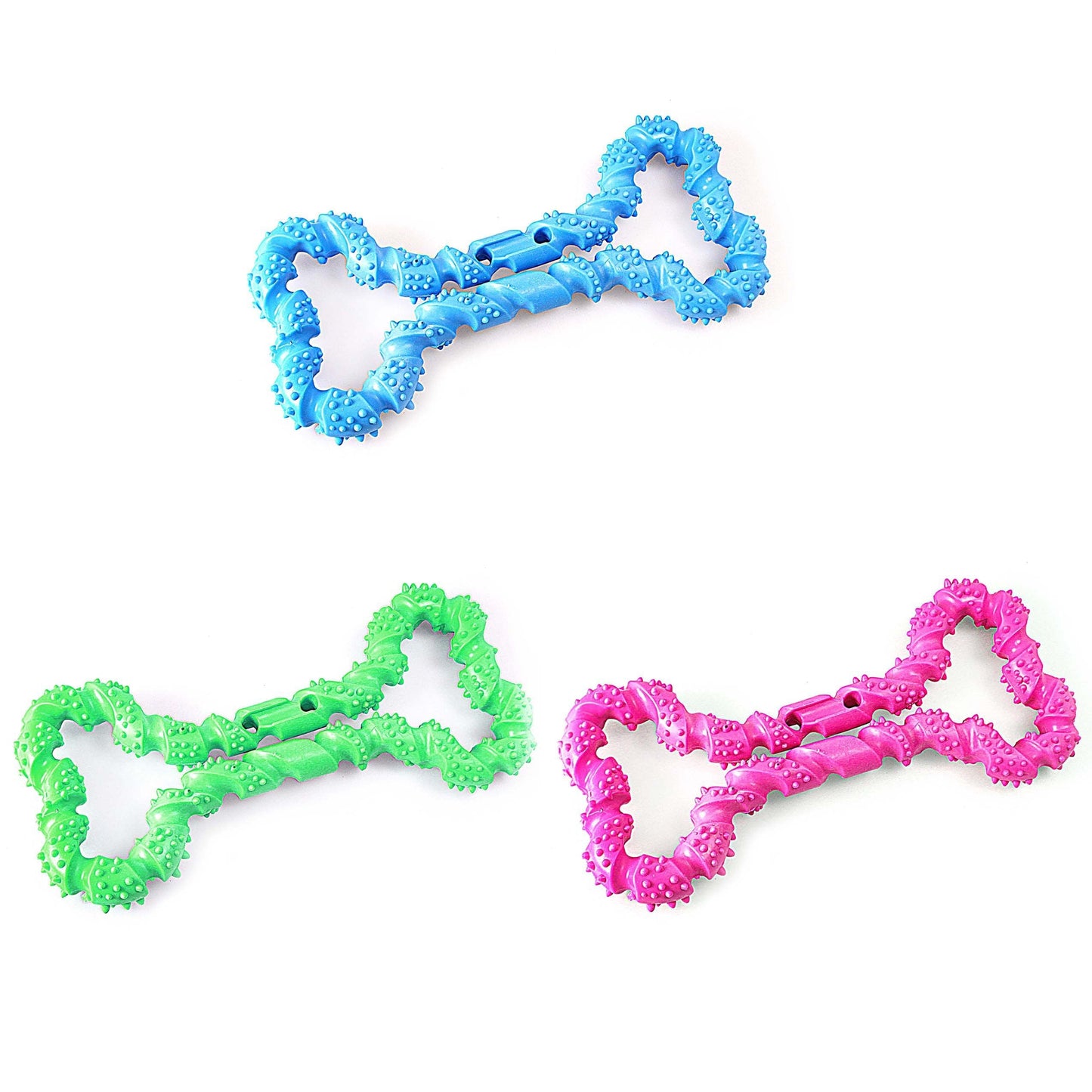 Pet Dog Toy Silicone Bone 18 cm Assorted Colours 2935 (Parcel Rate)