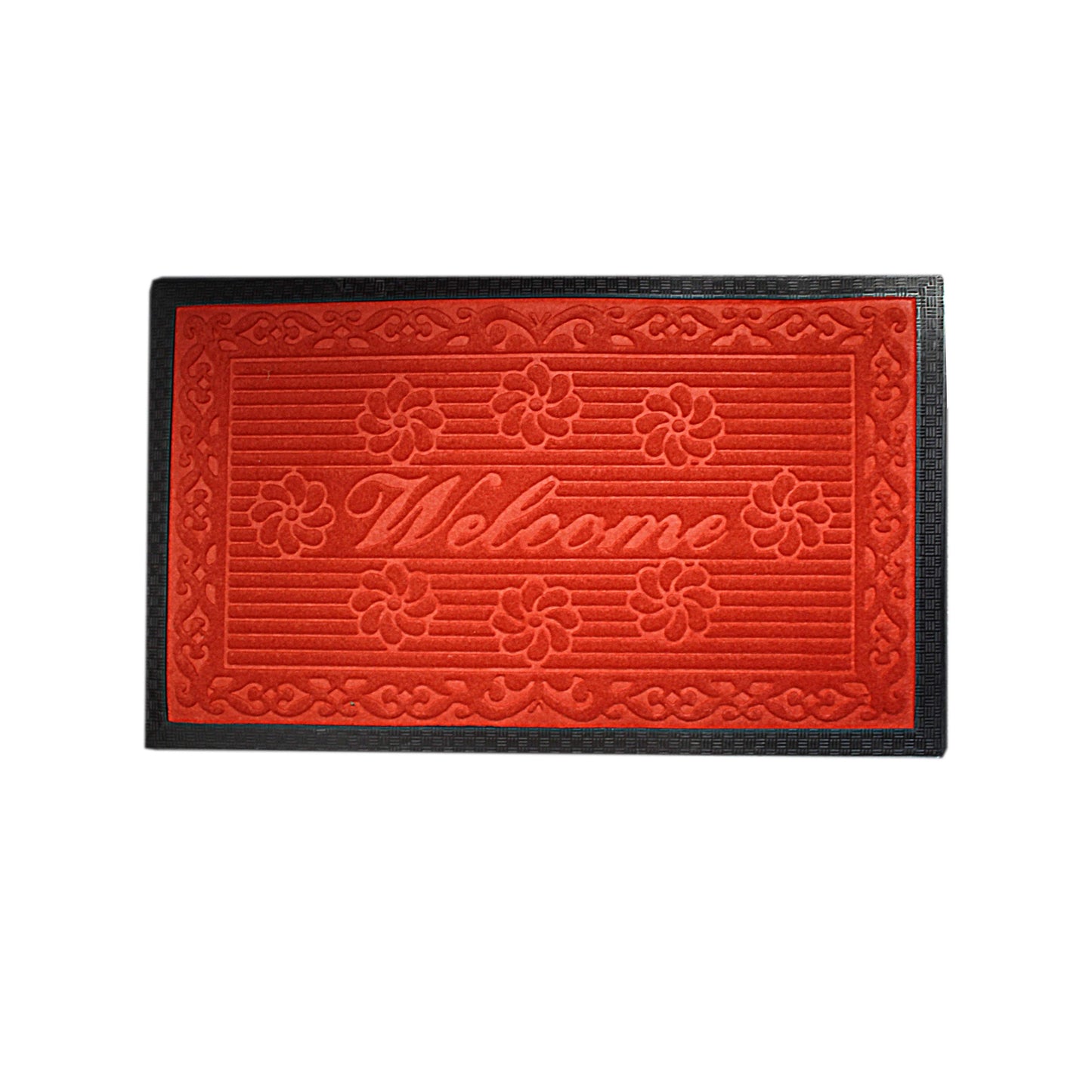 Welcome Door Mat Rectangle Shaped Indoor/Outdoor With PVC Backing 75cm x 45cm 0472