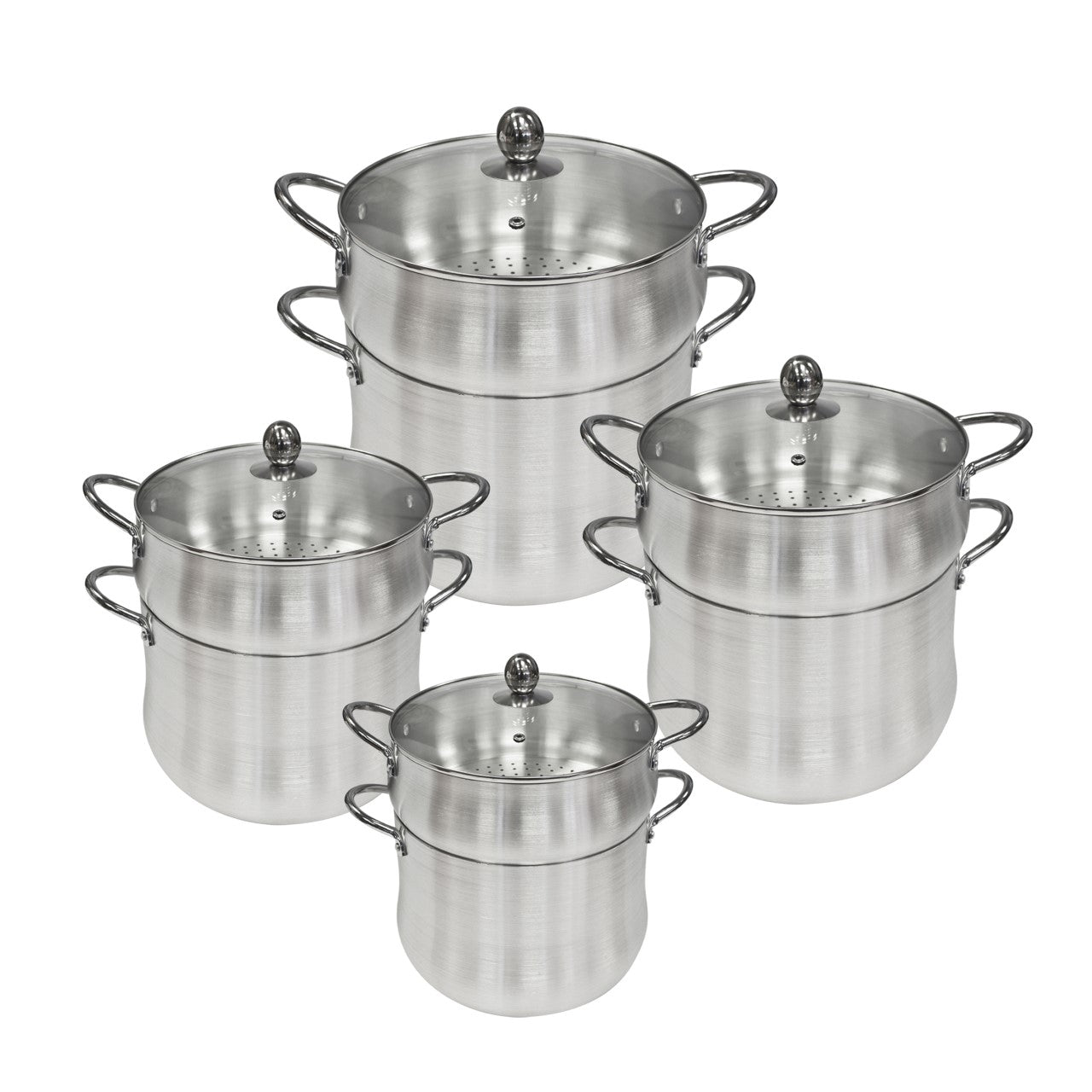 Aluminium Cous-Cous Pot Set of 4 16-18-20-22  9516 (Big Parcel Rate)