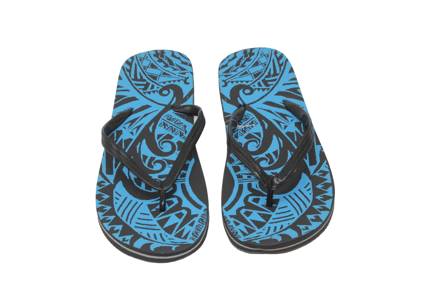 Blue Black Plam Tree Theme Beach Pool Flip Flops SKU SG 9010 (Parcel Rate)