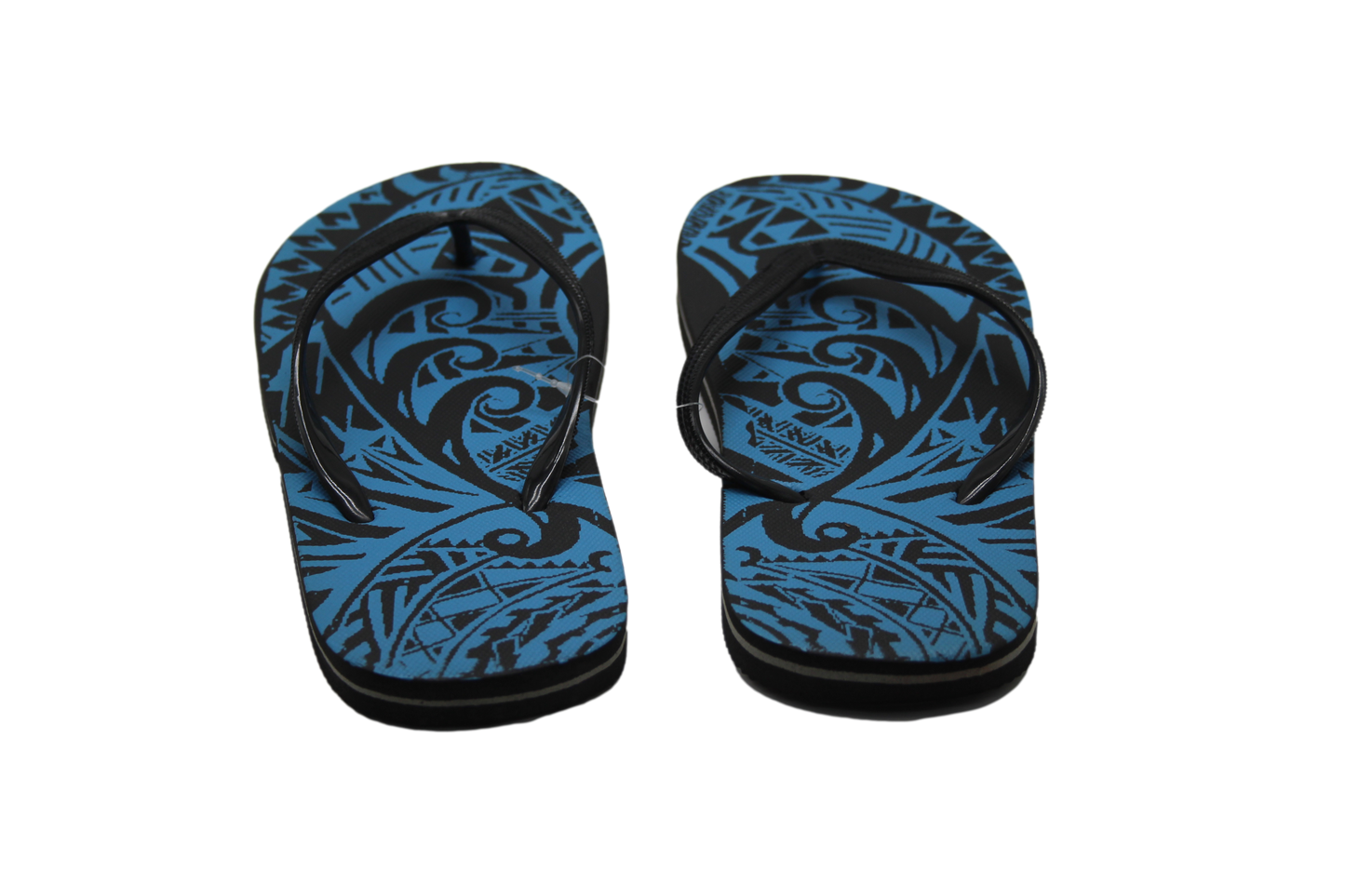 Blue Black Plam Tree Theme Beach Pool Flip Flops SKU SG 9010 (Parcel Rate)