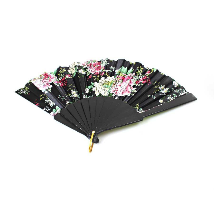 Chinese Handheld Folding Hand Fan with Floral Design Assorted Colours 0916 A (Parcel Rate)