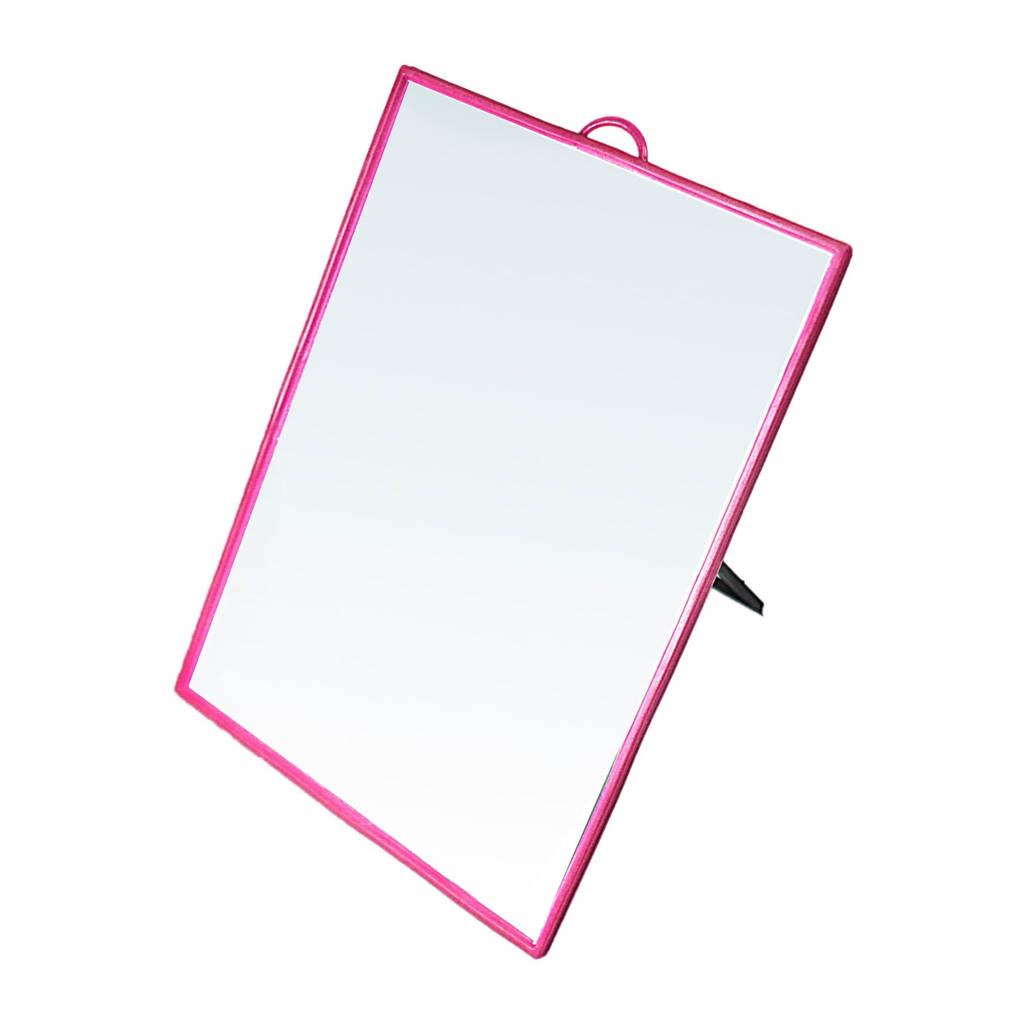 Desk Table Plastic Coloured Border Square Shaped Mirror 30 x 40cm Assorted Colours 0179 (Parcel Rate)