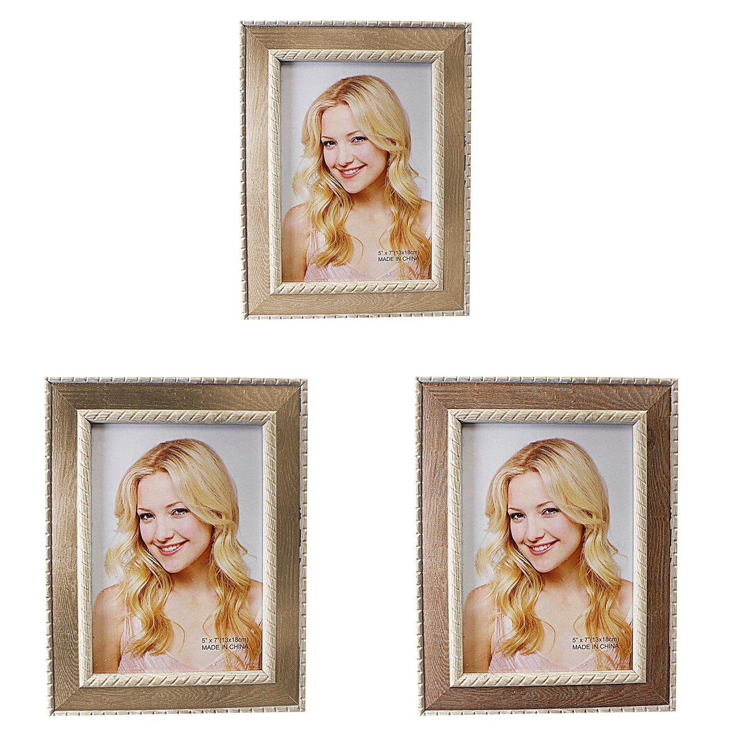 Wooden Border Picture Photo Frame 6 x 8" Assorted Colours 3628