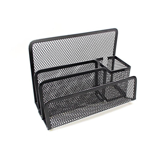Metal Mesh Office Desk Stationery Pen and Paper Envelope Holder 17.5 x 13 x 8.2cm 0019 (Parcel Rate)