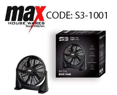 Floor Box Fan 50cm Black S31001 / BF20 A (Big Parcel Rate)