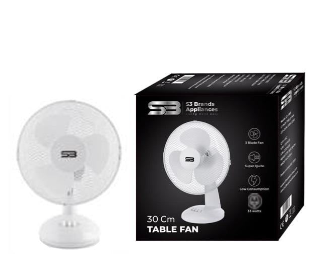 12 Inch White Table Fan S31003 / TF12