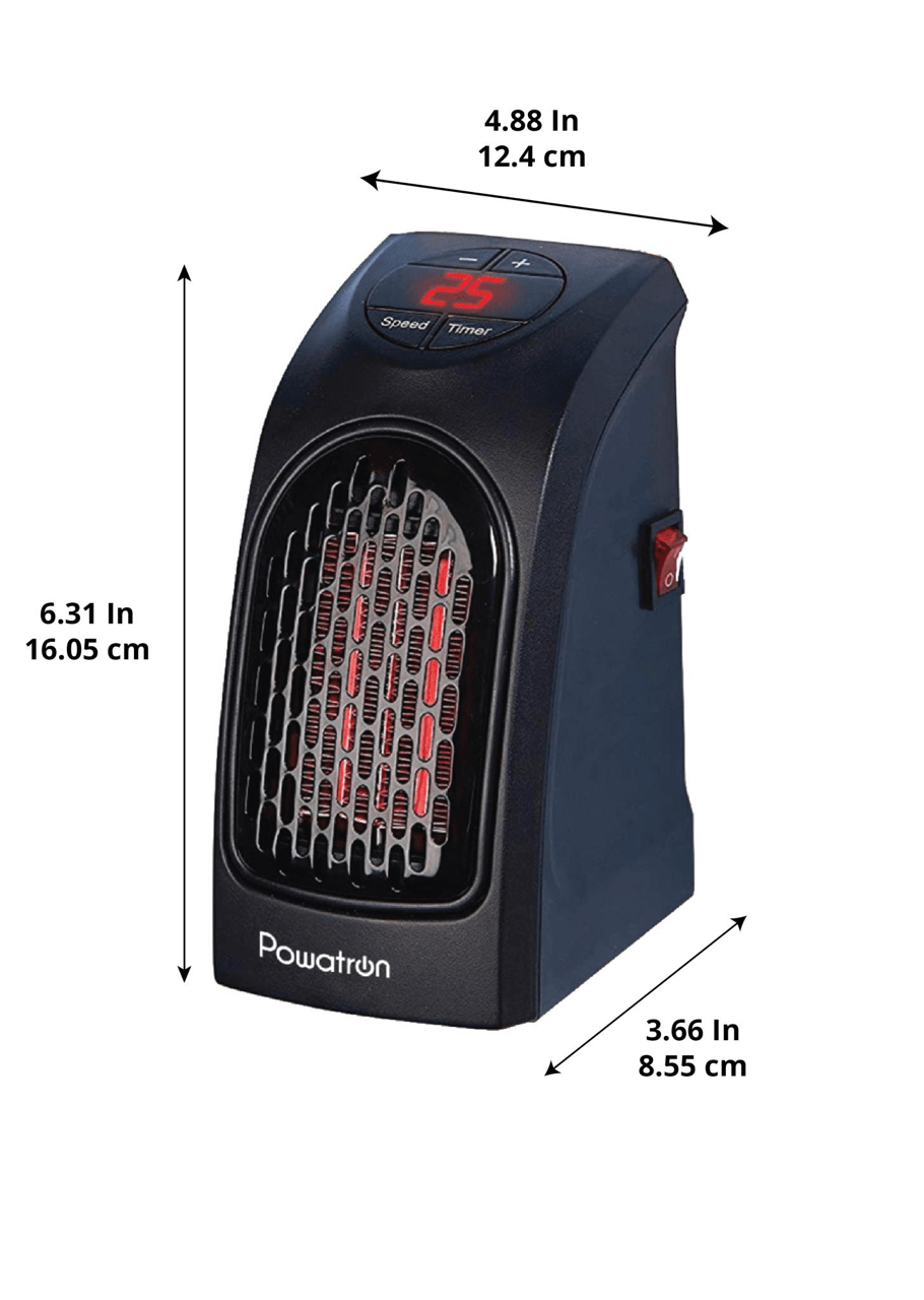 DGI Powatron Plug In Heater 400W 12.4 x 16.05 x 8.55 cm 1172 A (Parcel Rate)